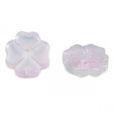 Glasperle 10mm Glücksklee - Lilac